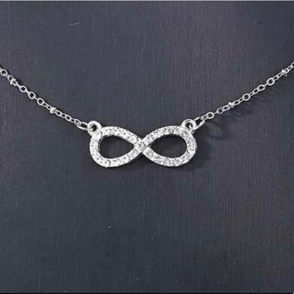 Sliver Infinity Charm Necklace - Picture 2 of 2